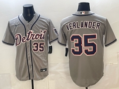New MLB Detroit Tigers Grey #35  Jersey(logo5)-0840