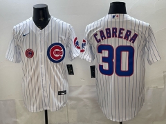 New MLB Chicago Cubs White #30 Jersey（logo7）-0840