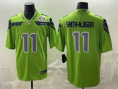 Seattle Seahawks 2nd Generation #11 Green NFL Jersey (Logo2)-0840