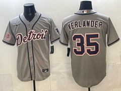New MLB Detroit Tigers Grey #35  Jersey(logo8)-0840