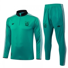 2025-26 Liverpool Green Thailand Soccer Tracksuit Uniform-815