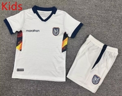 2026-27  Ecuador 2nd Away White Kid/Youth Soccer Uniform-7809