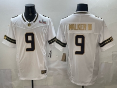 NFL  Seattle Seahawks Retro Version White #9 Jersey(logo 3）-0840