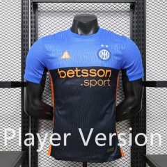 Player Version 25-26 Inter Milan 2nd Away Blue Black Thailand Soccer Jersey AAA-888