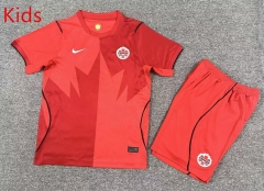 2026-27 Canada Home Red Kids/Youth Soccer Uniform-7809