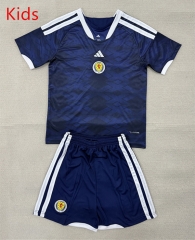 2026-2027 Scotland Home Blue Kids/Youth Soccer Uniform-AY