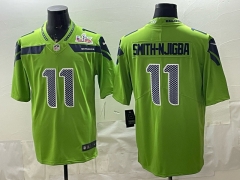 Seattle Seahawks 2nd Generation #11 Green NFL Jersey (Logo1)-0840