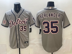 New MLB Detroit Tigers Grey #35  Jersey(logo7)-0840