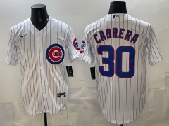 New MLB Chicago Cubs White #30 Jersey（logo 1）-0840