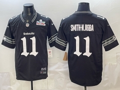 NFL  Seattle Seahawks 7th Black #11 Jersey（logo3）-0840