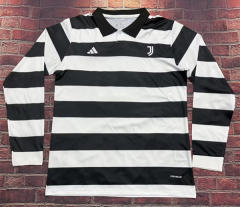 (S-4XL)2026-27 Juventus 4th Away  Black&White Thailand LS Soccer Jersey AAA-7209