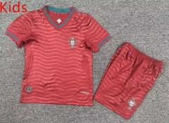 2026-2027 Portugal Home Red Kids/Youth Soccer Uniform-7809