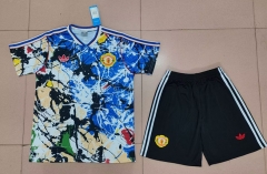 26-27 Collaboration Manchester United  Black Thailand Soccer Uniform-718