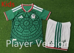 Player Version 2026 Mexico Home Green Kids/Youth Soccer Uniform-9926