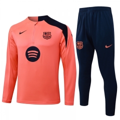 2025-2026 Barcelona Fluorescent Orange Thailand Soccer Tracksuit-815