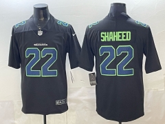 NFL  Seattle Seahawks Fashion Version Black #22Jersey(logo2）-0840