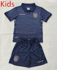 2026-2027 Ecuador Away Royal Blue Kid/Youth Soccer Uniform-AY