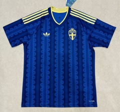 (S-4XL) 2026-2027 Correct Version Sweden Away Blue Thailand Soccer Jersey AAA-8025