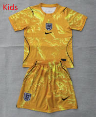 2026-2027 England Goalkeeper Yellow Kids/Youth Soccer Uniform-AY