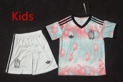 2026 World Cup Belgium Away Pink&Green Kids/Youth Soccer Uniform-4714