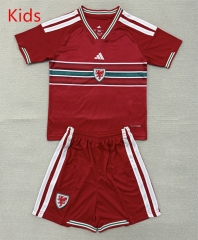 2026-2027 Wales Home Red Kids/Youth Soccer Uniform-AY