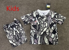 2026 World Cup England Black&Gray Kids/Youth Soccer Uniform