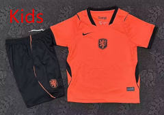 2026-2027 Netherlands Home Orange Kids/Youth Soccer Uniform-4714