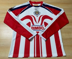 （s-3xl）Retro Version 06-07 Deportivo Guadalajara Home Red&White LS Thailand Soccer Jersey AAA-6895