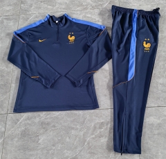2026-2027 France Royal Blue Thailand Soccer Tracksuit-411