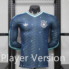 (S-3XL) Player Version 2026-2027 Germany Away Blue Thailand LS Soccer Jersey AAA-888