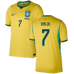 (S-4XL) 2026-2027 Brazil Home Yellow #7 VINI JR Thailand Soccer Jersey AAA