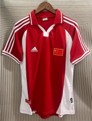 Retro Version 2001 China PR Home Red Thailand Soccer Jersey AAA-3402