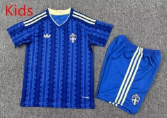 2026-2027 Sweden Away Blue Kids/Youth Soccer Uniform-7809