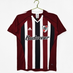 Retro Edition 2005-2006 River Plate Away Red&White Thailand Soccer Jersey AAA-811