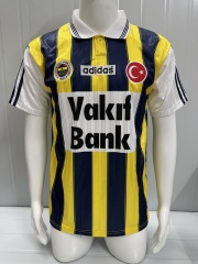 Retro version 96-98 Season Fenerbahçe Home Yellow&Blue Thailand Soccer Jersey AAA-503