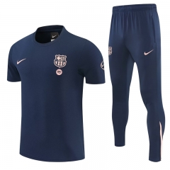 2026-27 Barcelona Royal Blue Short-sleeved Thailand Soccer Tracksuit-4627