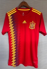 Retro Version 2018 Spain Home Red Thailand Soccer Jersey AAA-3402