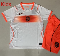 2026-2027 Netherlands Away White Kids/Youth Soccer Uniform-6400