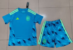 2026-2027 Spain Goalkeeper Light Blue Soccer Uniform-718