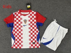 2026-27 Croatia Home Red&White Kids/Youth Soccer Uniform-6748