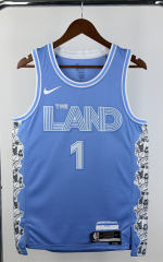 2025 City Edition Cleveland Cavaliers #1 Blue NBA Jersey-311