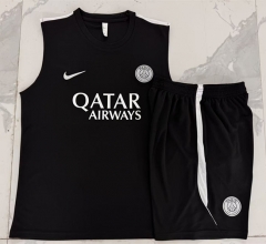 2026-2027 Paris SG Black Thailand Soccer Vest Tracksuit -815