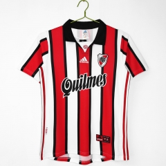 Retro Edition 1999-2000 River Plate Away Red&White Thailand Soccer Jersey AAA-811