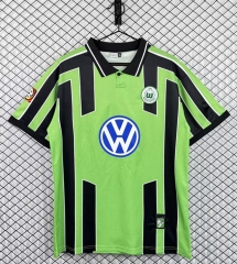 Retro Version 1999-2000 VfL Wolfsburg Away Black&Green Thailand Soccer Jersey AAA-3259