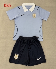 2026-2027 Uruguay Home Light Blue Kids/Youth Soccer Uniform-AY