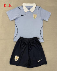 2026-2027 Uruguay Home Light Blue Kids/Youth Soccer Uniform-AY
