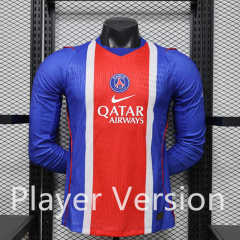 Player Version 2026-2027 Paris SG Home Blue&Red LS Thailand Soccer Jersey AAA-888