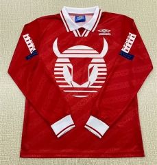 (S-4XL) Retro Version 95-96 Toros Neza Home  Red LS Thailand Soccer Jersey AAA-6895