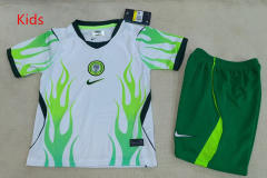 2026-27 Nigeria Home White Green Kid/Youth Soccer Uniform-507