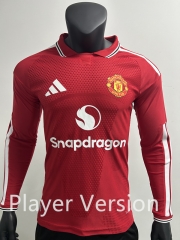 Player Version 2026-2027  Manchester United Home Red LS Thailand Soccer Jersey-0871